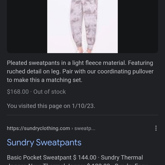 NWT Sundry Tie Dye Grey Pleated Sweatpants Women Size 2(M) - Picture 10 of 12